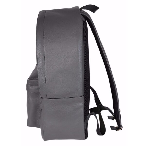 grey leather backpack mens