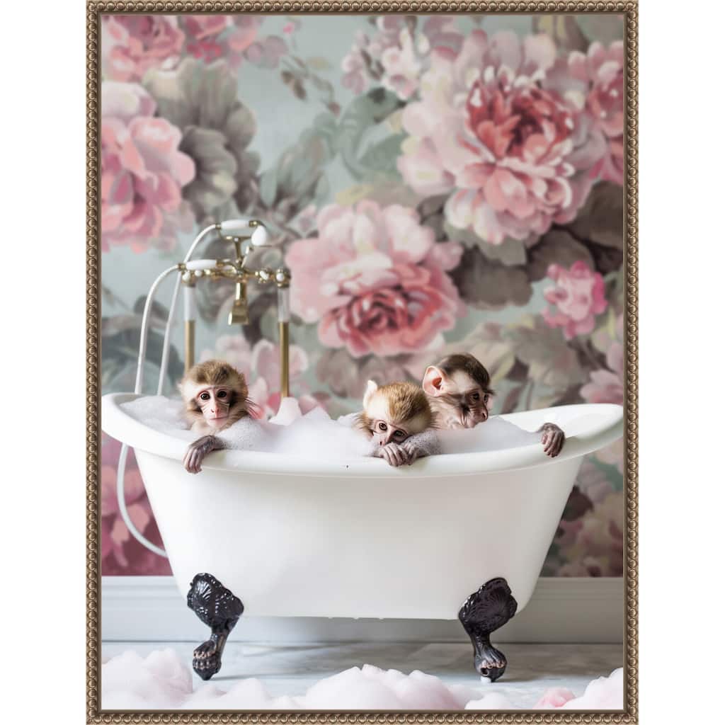 Blossom Bath by Niky Rahner Framed Canvas Wall Art