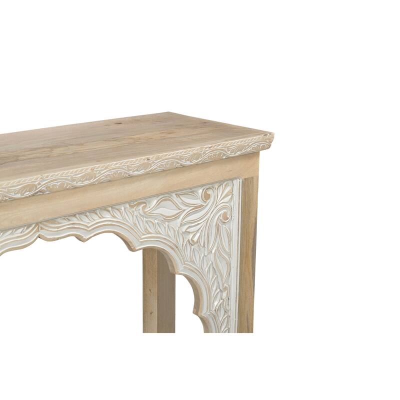 Clara Carved Solid Wood Console Table
