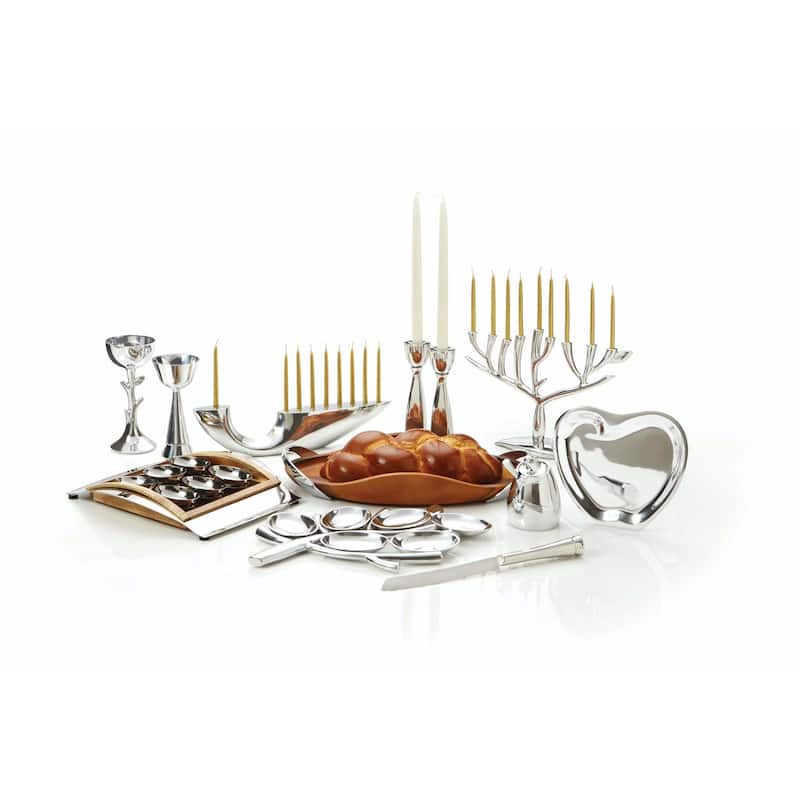 Nambe Illume Menorah Hanukkah Menorah Candle Holder