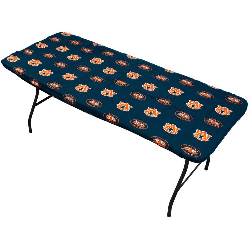 Auburn Tigers Tailgate Fitted Tablecloth, 33" x 33", Card Table