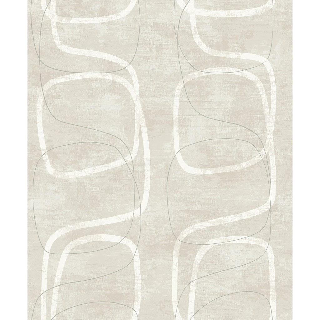 Seabrook Designs Forcella Geometric Non-Woven Unpasted Wallpaper