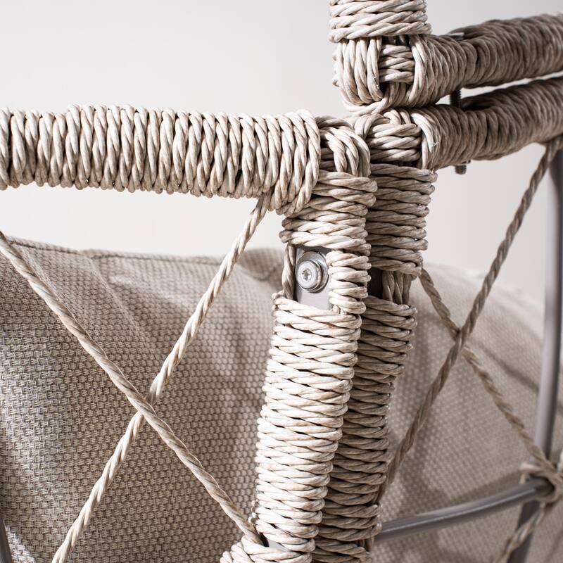 48.8" Outdoor Rocking Chair with Padded Cushion