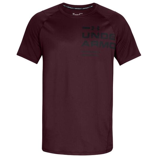 Shop Under Armour Mens Shirt Red Size 2xl Mesh Activewear Short Sleeve On Sale Free Shipping On Orders Over 45 Overstock 30108842