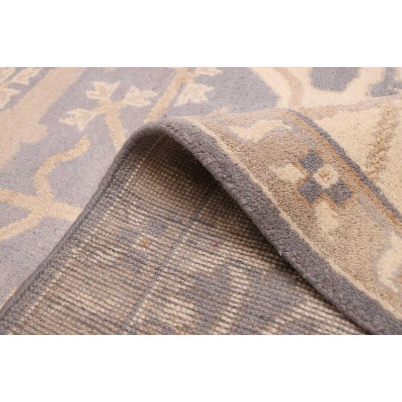 ECARPETGALLERY Hand-knotted Royal Oushak Dark Grey Wool Rug - 9'3 x 11'8