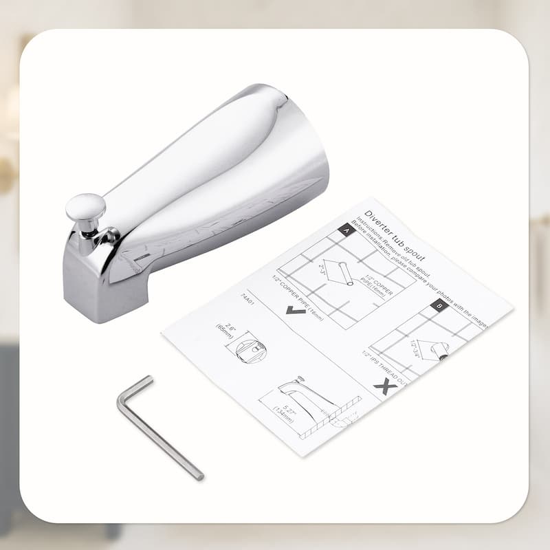 WOWOW Integrated Diverter Bathtub Spout
