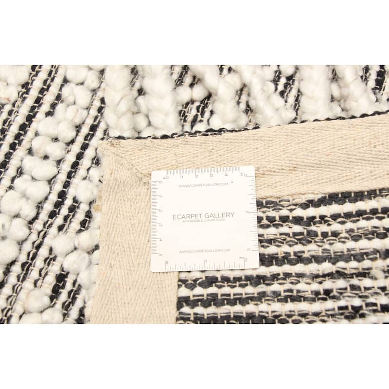ECARPETGALLERY Braid weave Sienna Cream Wool Rug - 4'11 x 8'5