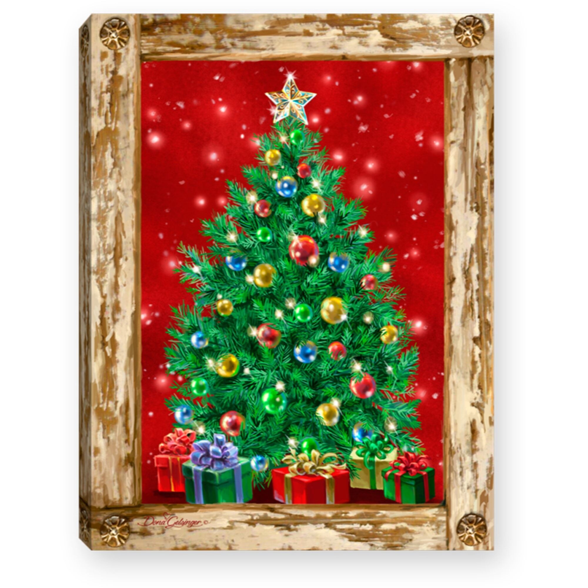 Shop 8 Green And Red Christmas Tree Lighted Table Decor N A Overstock 29878828