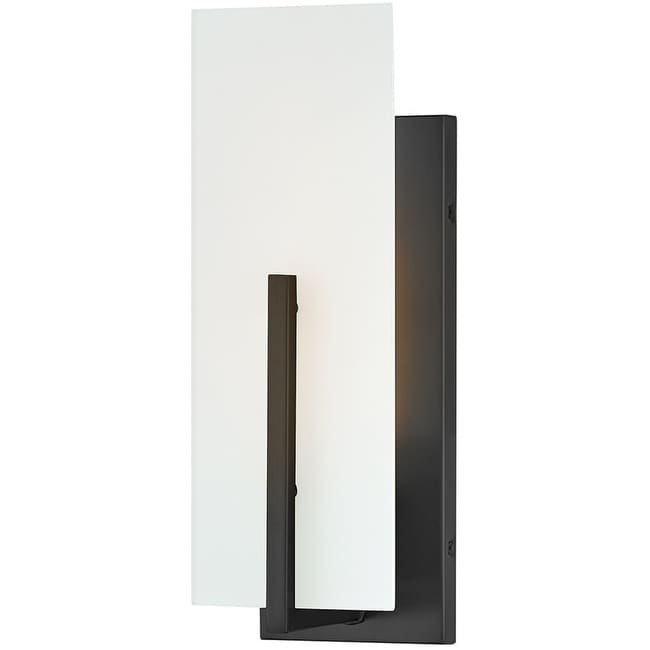 Lark 85640 Roman 1 Light 14" Tall Bathroom Sconce with White Etched