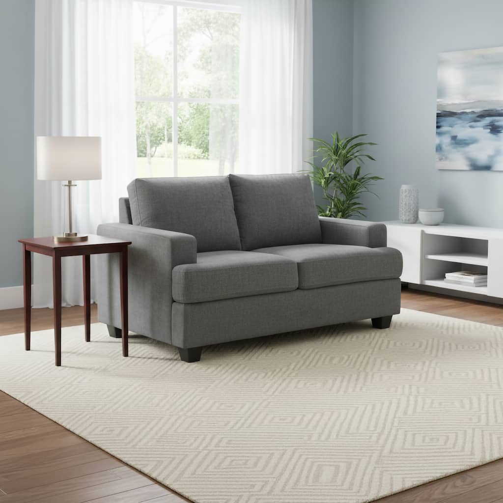 Thomas Grey Upholstered Modern Living Room Loveseat
