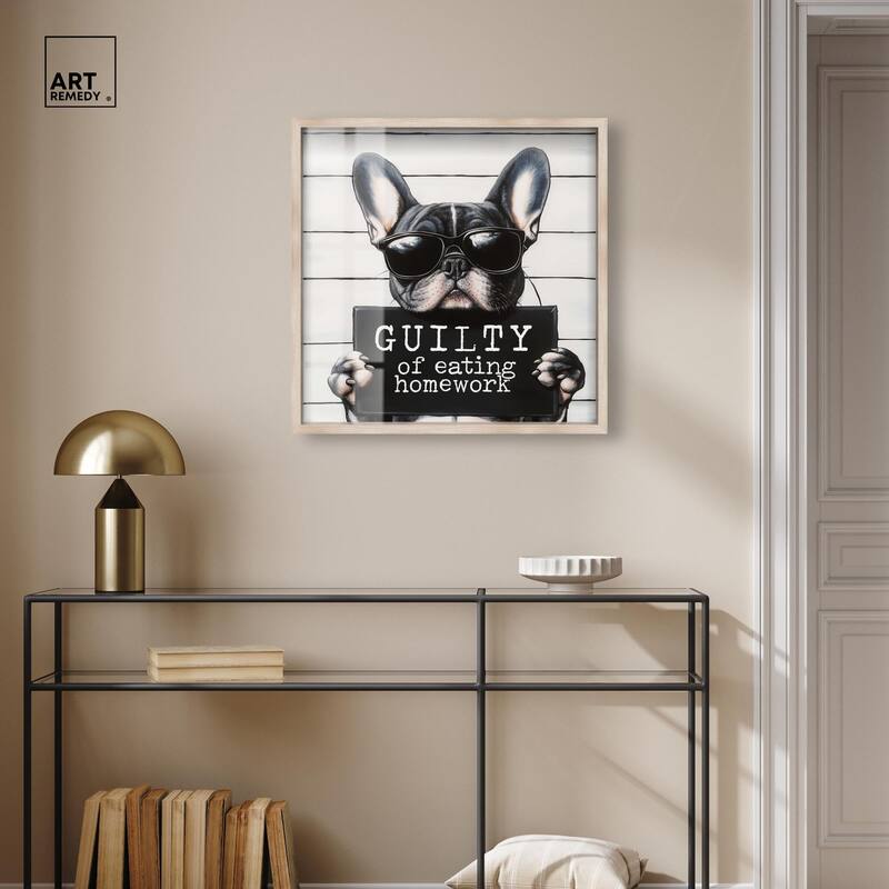 Guilty of Eating Homework Shadowbox by Art Remedy