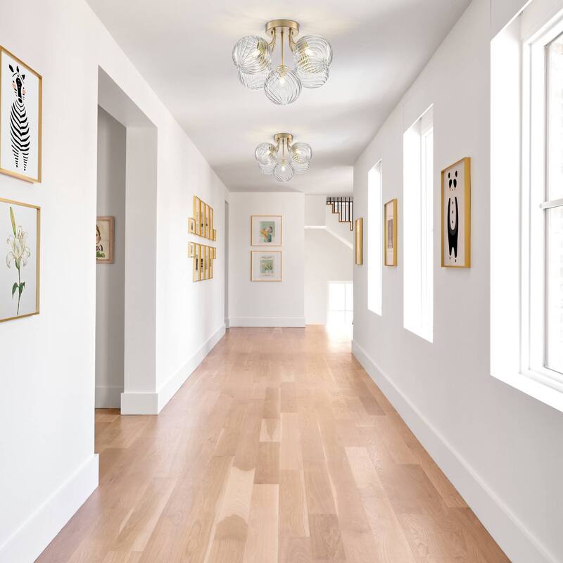 Starsky 5-LIght Globe Glass Sputnik Semi Flush Mount Ceiling Light