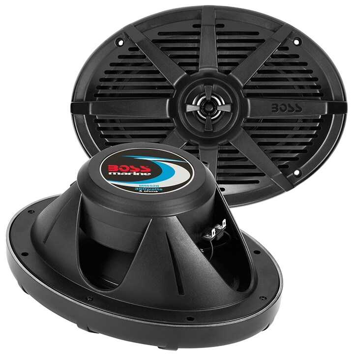 BOSS Audio MR692B 350 Watt Full Range 2 Way Weatherproof Marine Speakers Sold in Pairs 6 x 9 Inch Per Pair