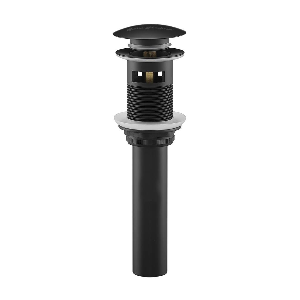 Swiss Madison Residential Pop Up Sink Drain 1.75 In Matte Black - 2.6" x 1.25" 8.05"