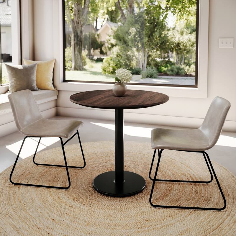 Commercial HPL Tabletop with Table Height Round Base