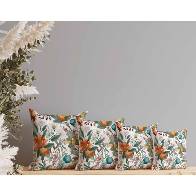 Orchid Whisper Faux Suede Reversible Throw Pillow White and Coral
