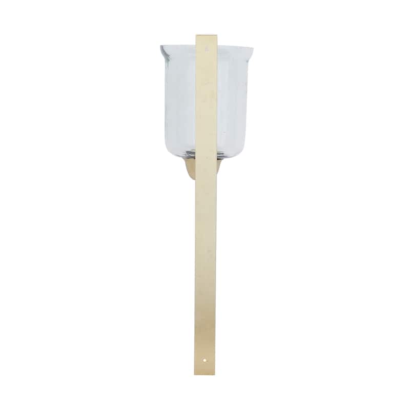Sleek Metal Single Candle Wall Sconce - Gold, Silver, Black