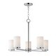 preview thumbnail 1 of 2, Maxim 10286SW Lateral 5 Light 24" Wide Pillar Candle Style Chandelier Satin Nickel