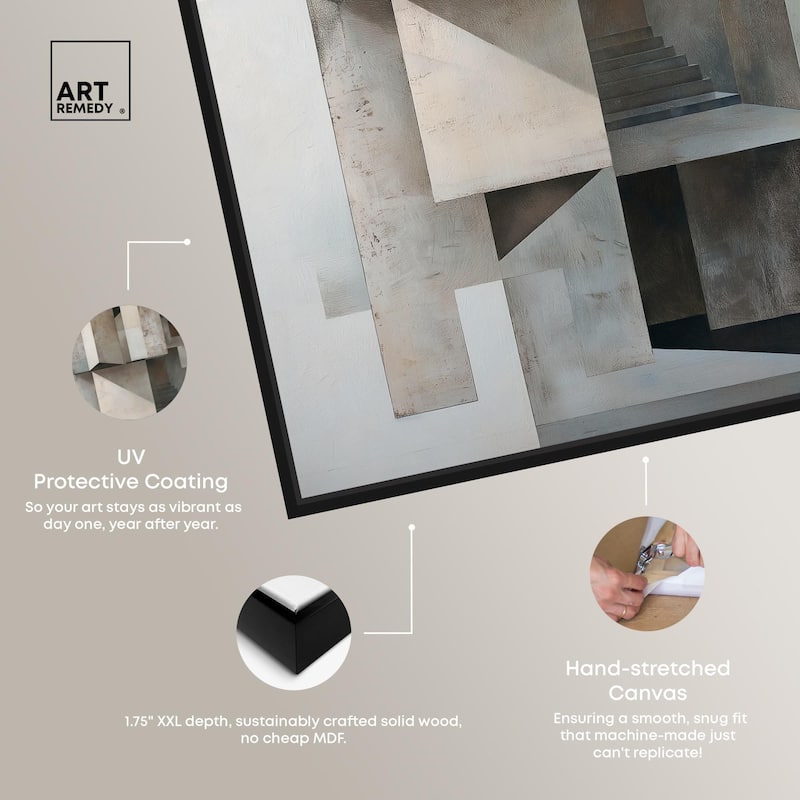 Grey Matrixy Canvas by Art Remedy