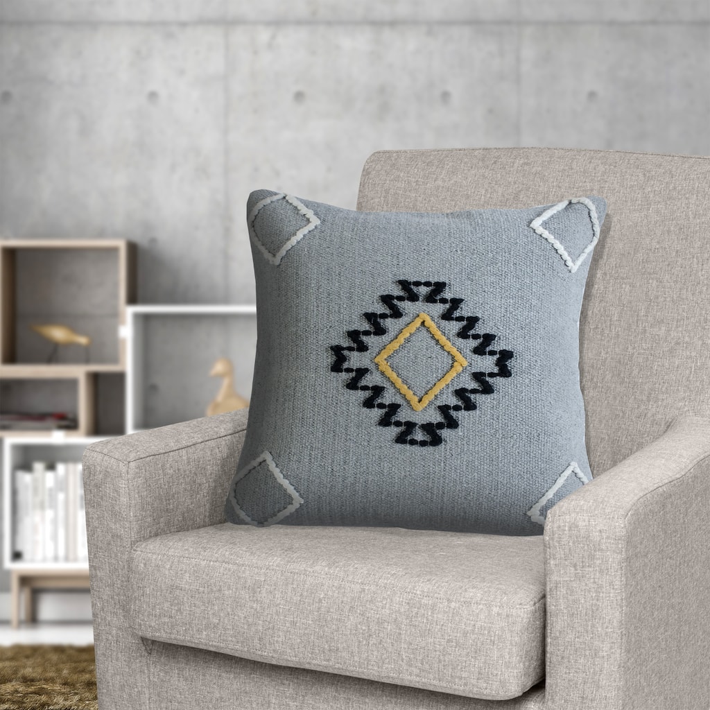 Sevita Scandinavian Diamond Motif Throw Pillow