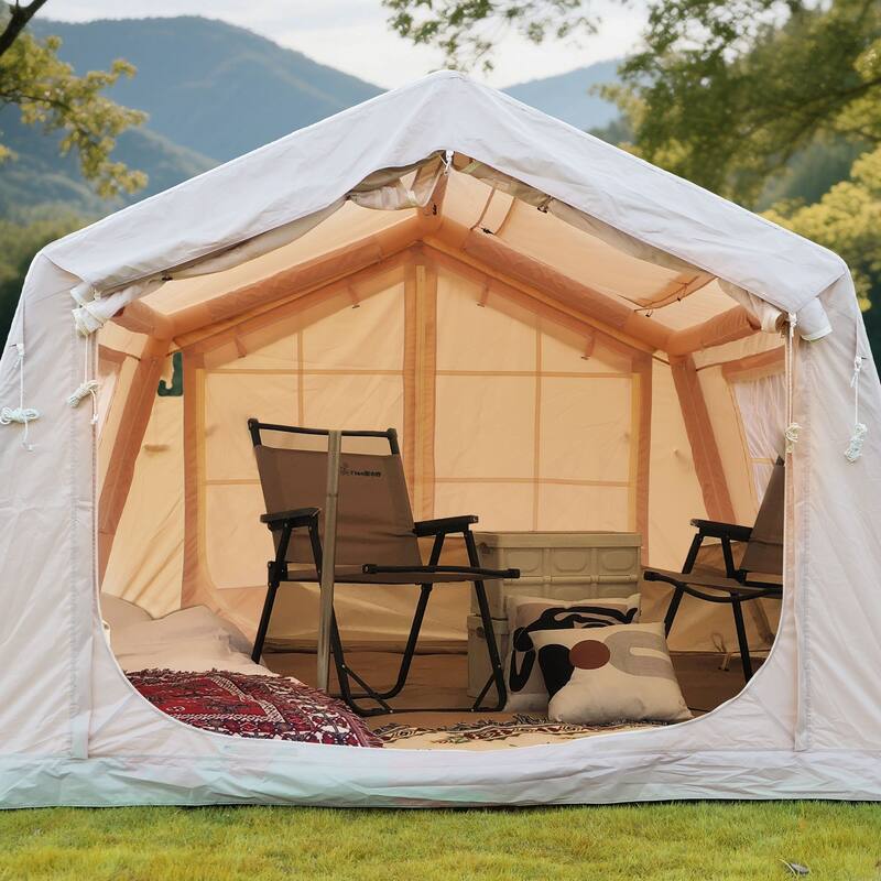 8 m² Inflatable Tents for Camping, Blow Up Tent with Hand Pump,Easy Setup InflatableTent 4Season Tent, Waterproof Oxford