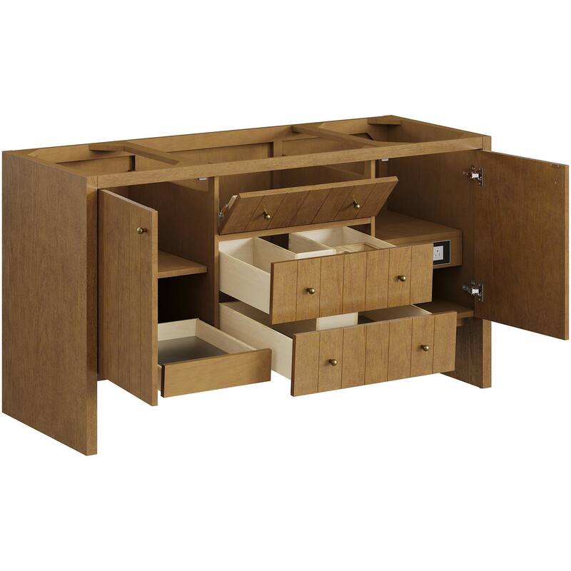 James Martin Vanities 435-V60S-FVSL Hudson 60" Free Standing Single