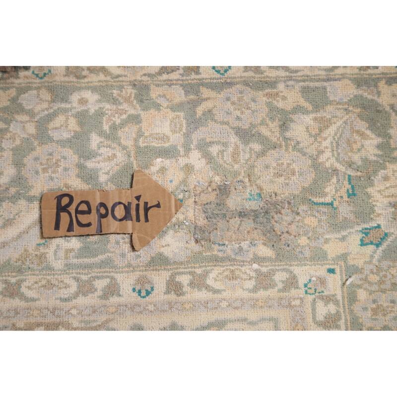 Muted Najafabad Vintage Persian Area Rug Hand-Knotted Wool Carpet - 9'10" x 12'8"