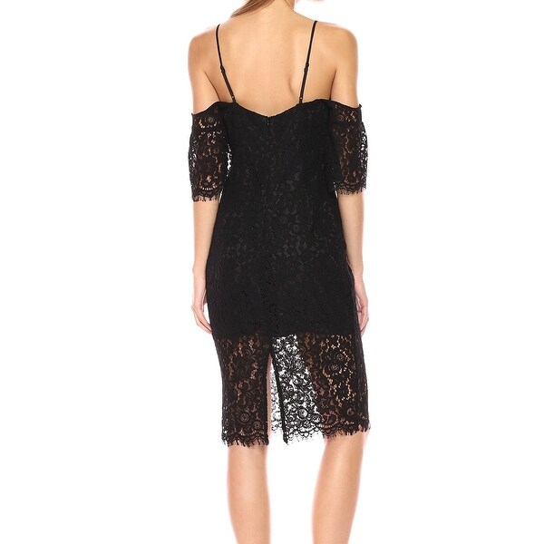 cold shoulder lace dress
