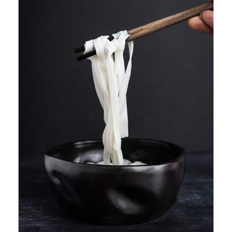 Set of 2 Dented Bowl Lg Black Matt - Black Matt