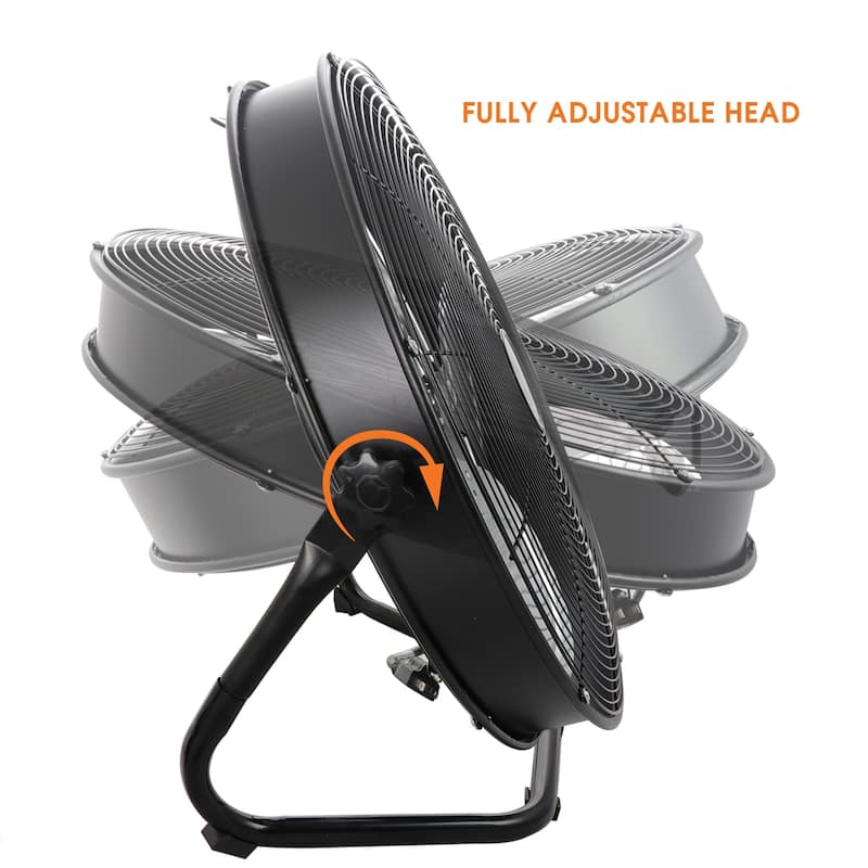 Industrial 3 Speed 20 Inch Floor Drum Fan with 360 Degree Tilt