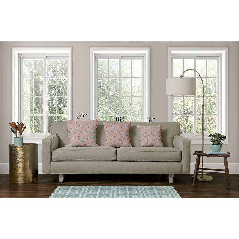 Bunnies and Eggs Easter Indoor/Outdoor Throw Pillow