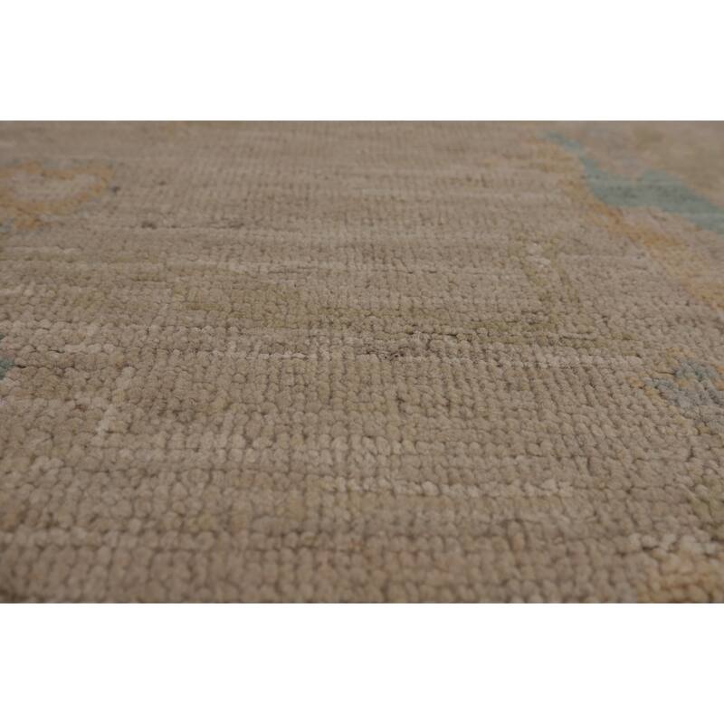 Earth Tone Oushak Turkish Large Rug Handmade Wool Carpet - 10'0"x 13'6"