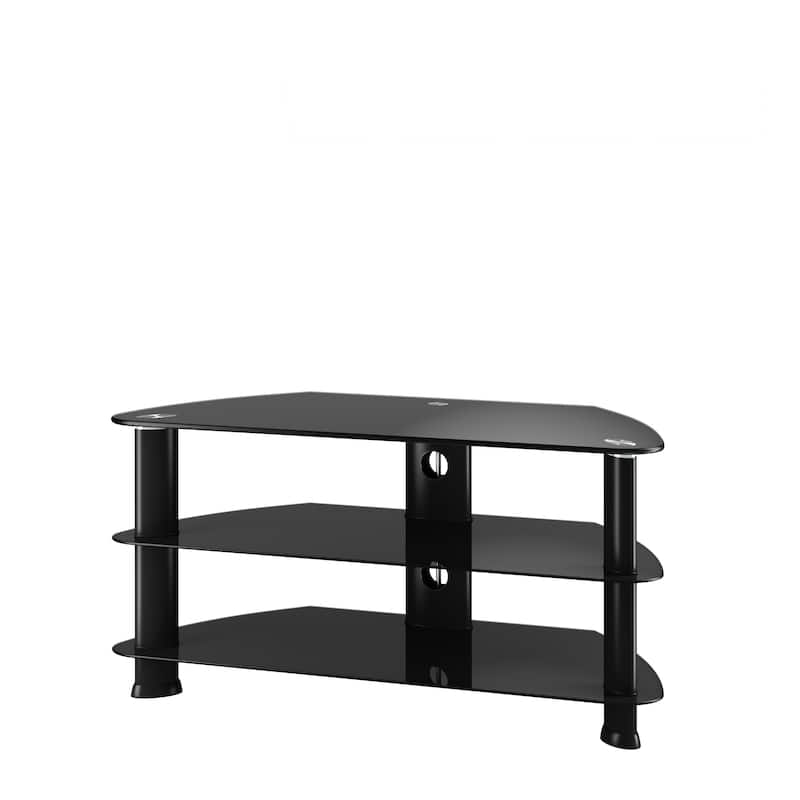 Laguna Black Glass TV Stand, for up to 48" TVs