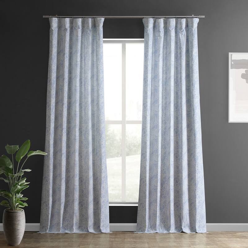 Exclusive Fabrics Textured Cotton Printed Curtains for Bedroom and Living room (1 Panel)