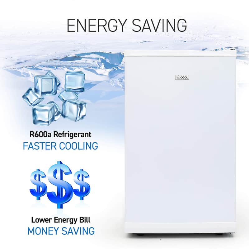 2.8 Cu. Ft. Upright Freezer,White - White