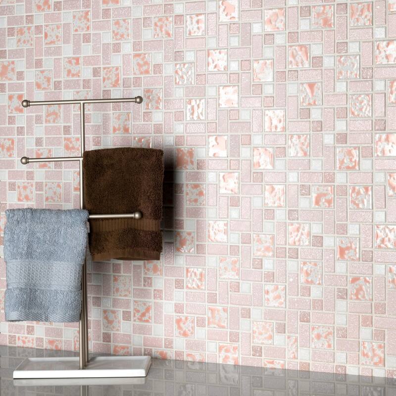 Merola Tile Academy Pink 11-7/8" x 11-7/8" Porcelain Floor and Wall Tile