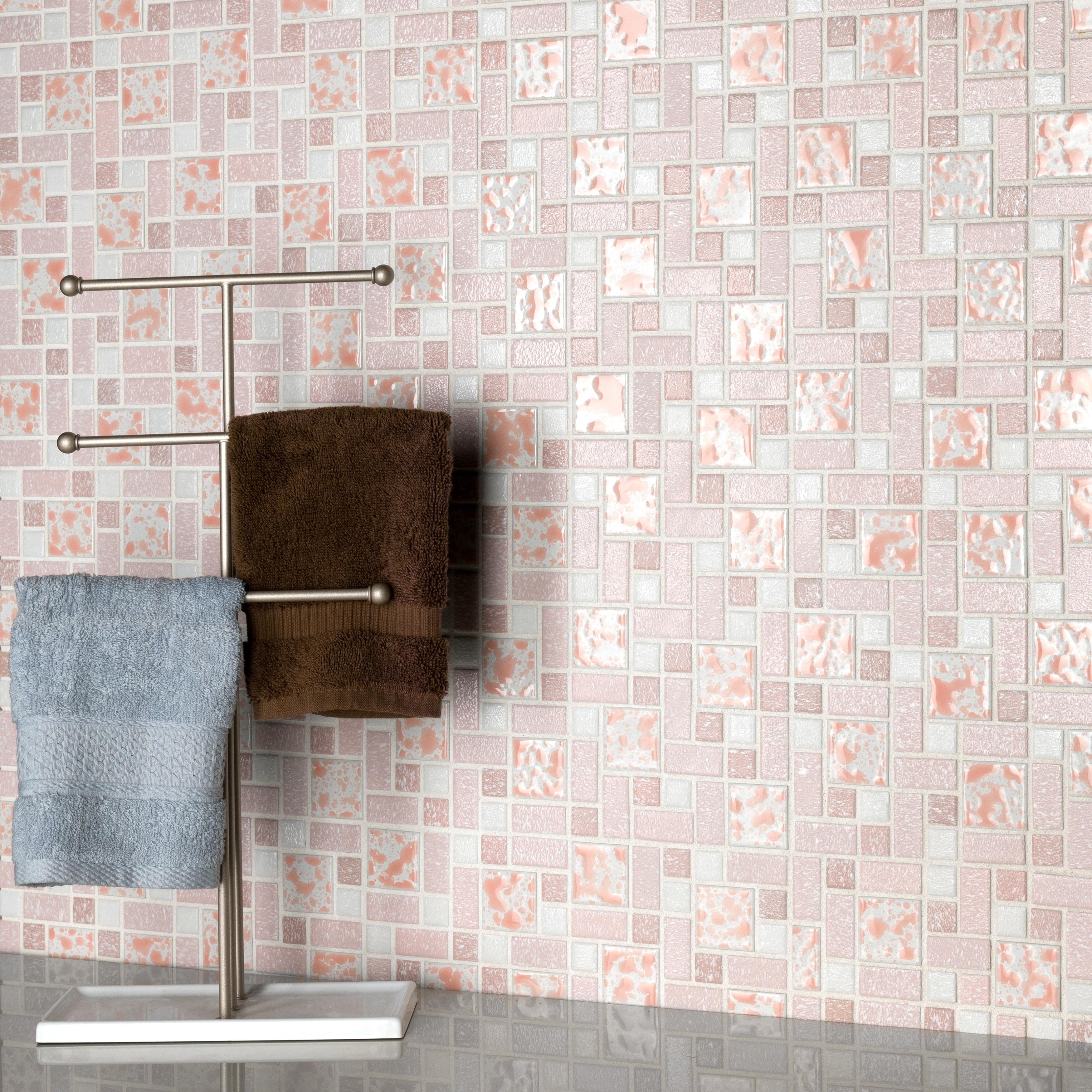 Merola Tile Academy Pink 11-7/8" x 11-7/8" Porcelain Floor and Wall Tile