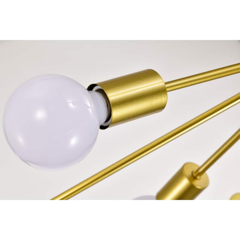 Pimlin 10-Light Baton Style Semi-Flush Mount Ceiling Lamp