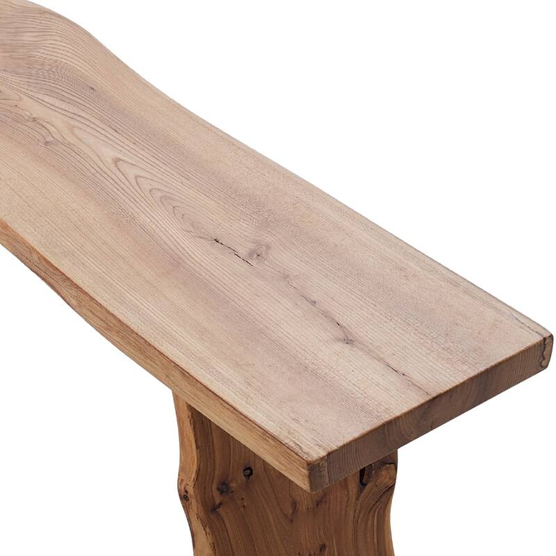 Live Edge Wood Entryway Bench, Rustic Dining Bench, Natural Finish