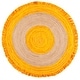 preview thumbnail 49 of 53, SAFAVIEH Handmade Cape Cod Elberta Jute Rug with Fringe 7' Round - Gold/Natural - Round
