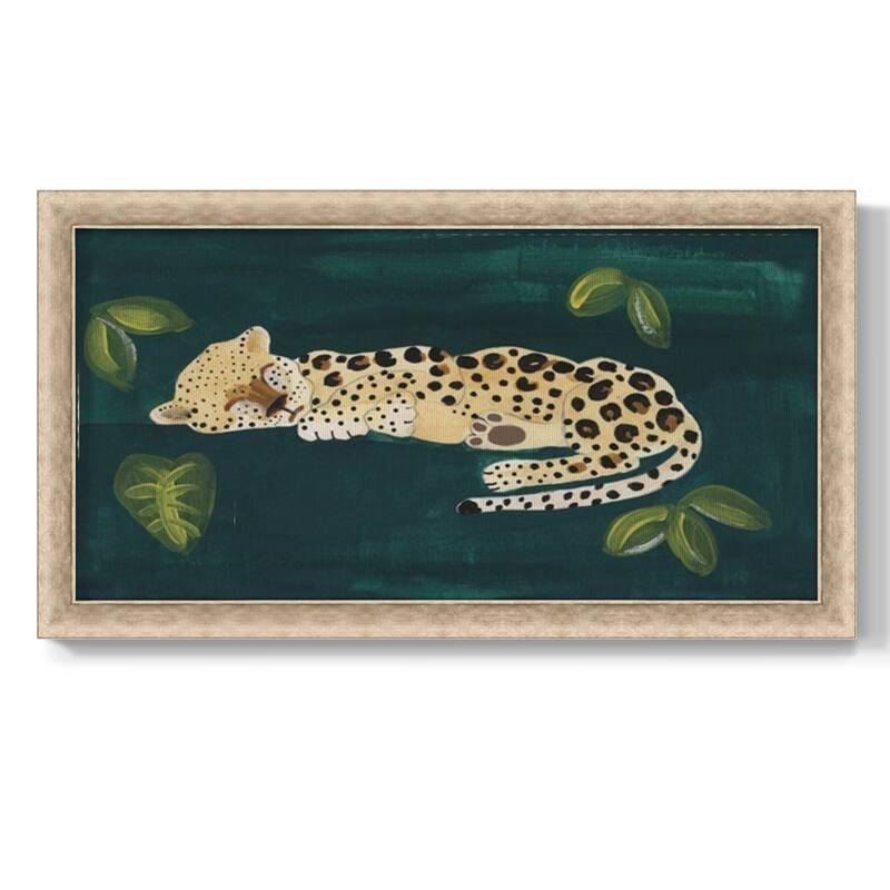 Lethargic Leopard II Premium Framed Canvas- Ready to Hang