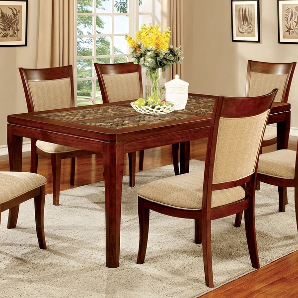 Furniture of America Garl Transitional Oak 66-inch Dining Table