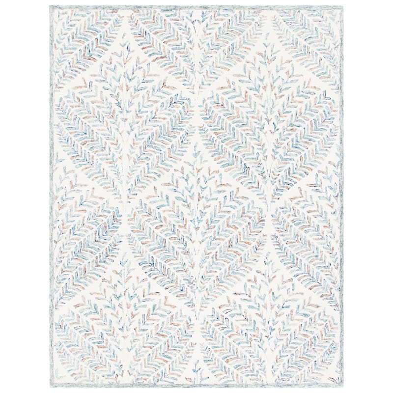 SAFAVIEH Handmade Capri Kert Wool Rug - 8' x 10' - Ivory/Blue