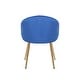 preview thumbnail 4 of 10, Porthos Home Daija Velvet Dining Chairs with Gold Legs
