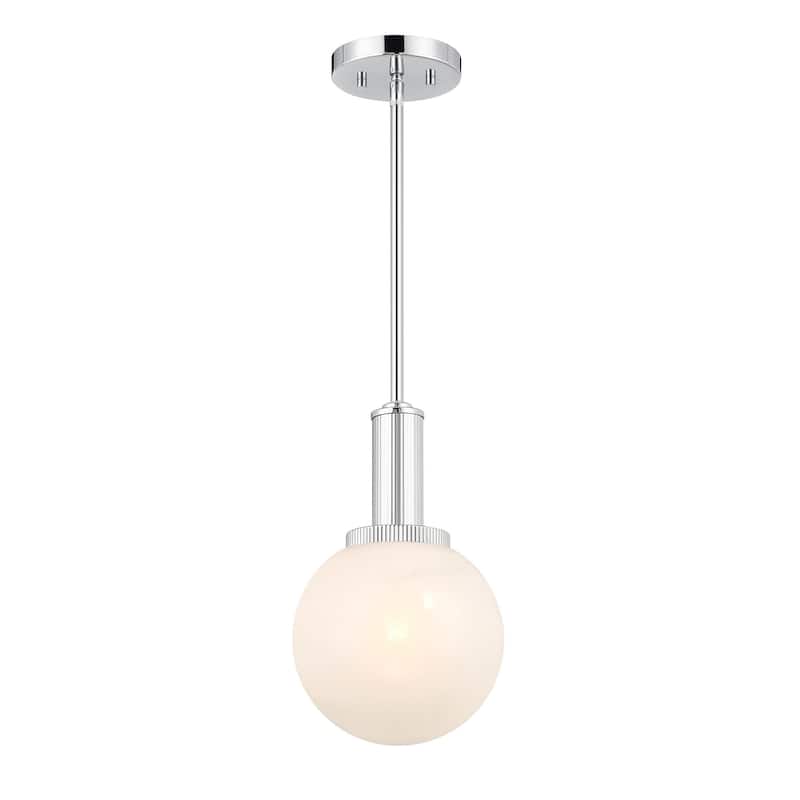 Bellevue SHP87670 8" Wide Mini Pendant with Strié Glass Shade