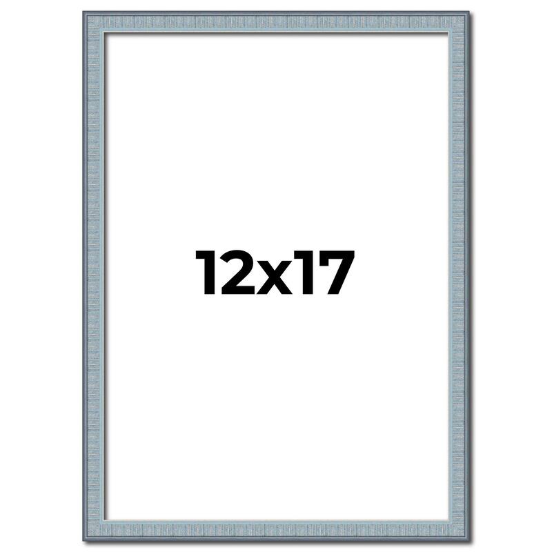 12x17 Frame Rustic Sky Blue Solid Wood Picture Frame | 0.75 Inch
