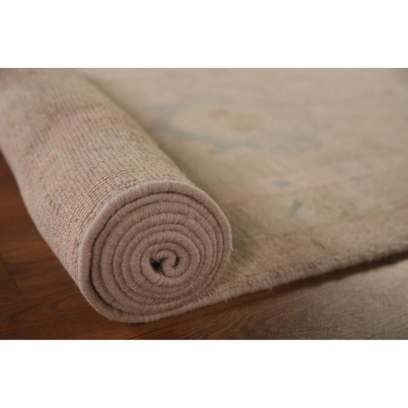 Oushak Oriental Runner Rug Hand-knotted Vegetable Dye Wool Carpet - 2'6"x 9'8"