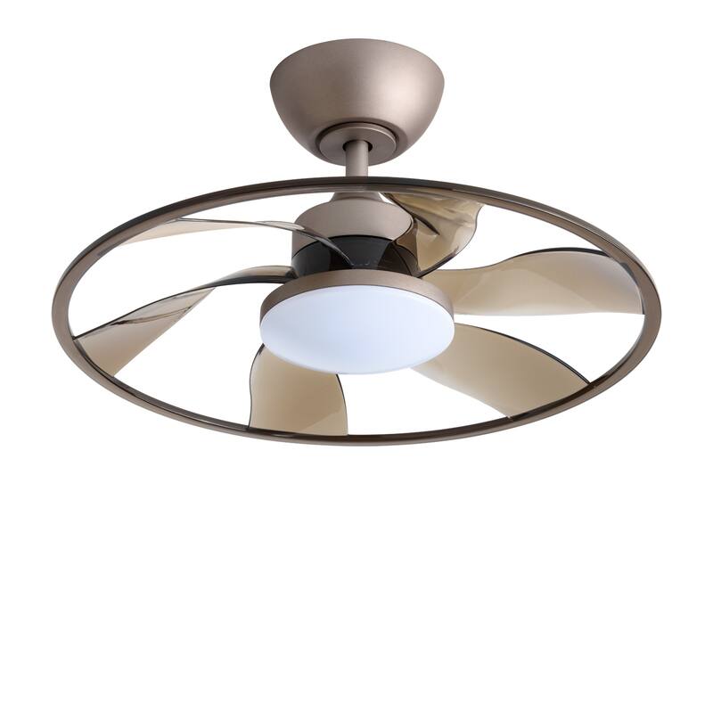 Light Pro 22 in. LED Indoor Coffee Smart Ceiling Fan with Remote Control - Coffee