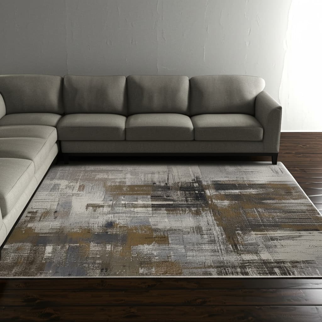 HomeRoots Abstract Bohemian Rectangle Area Rug
