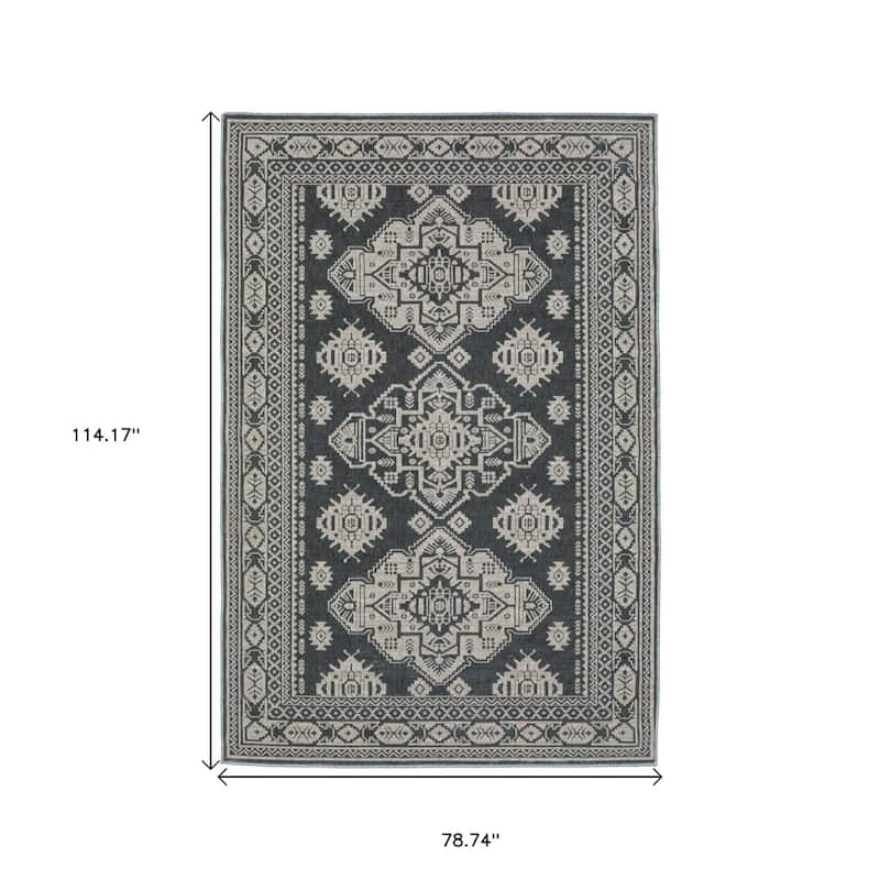 HomeRootsMedallion Traditional Rectangle Area Rug